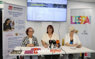 Las Aulas de la Experiencia de la UMH arrancan su segundo curso en Novelda con 30 alumnos y diez plazas disponibles